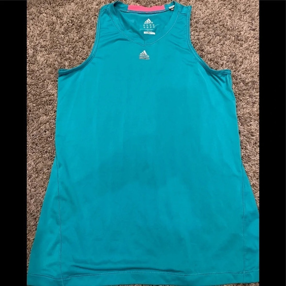 adidas Tops - Adidas ClimaLite Teal Blue Tank size medium